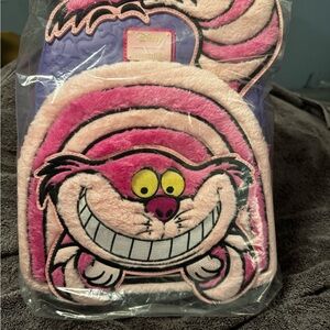 Disney Loungefly Cheshire Cat Striped Pink and Purple Backpack